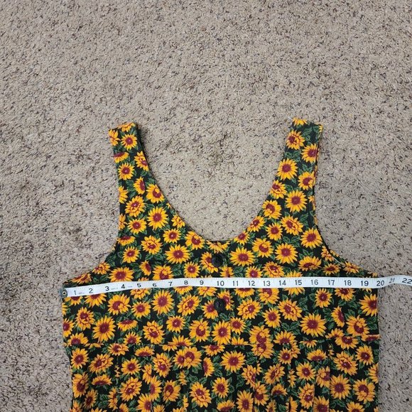 Vintage Steven Ross Naturally Cottage Core Sunflower V Neck Maxi Dress - Picture 10 of 11